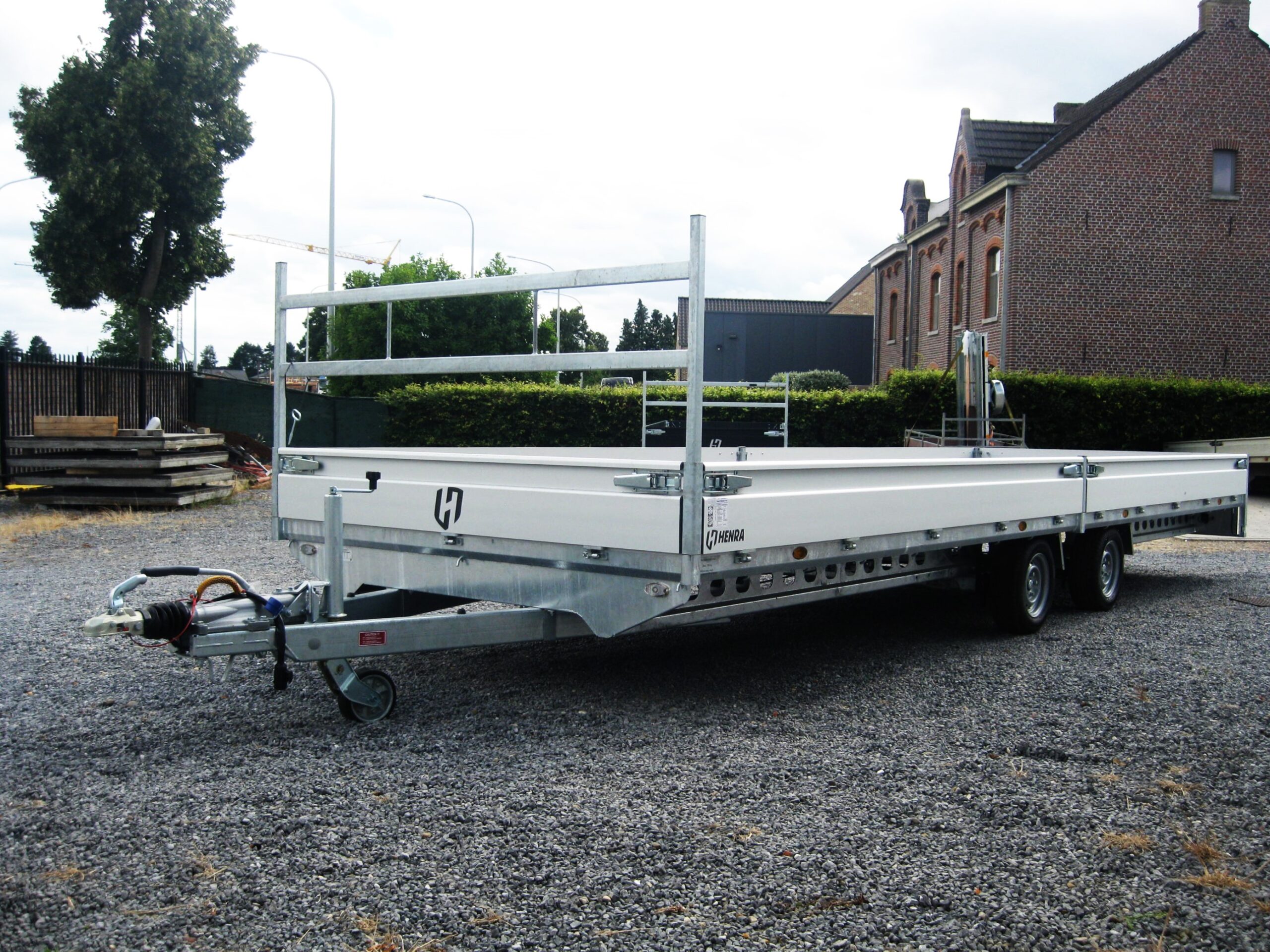 Henra, Lange Plateauwagen XL: 703x222 3500kg, /// Voorradig - TrailerOUTLET